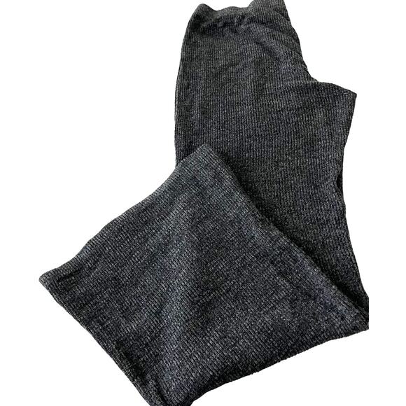 WILD FABL HI-RISE KNIT PANTS, WOMENS, 14 (TALL), HEATHER GRAY, WIDE LEG, PULL-ON - Picture 6 of 9